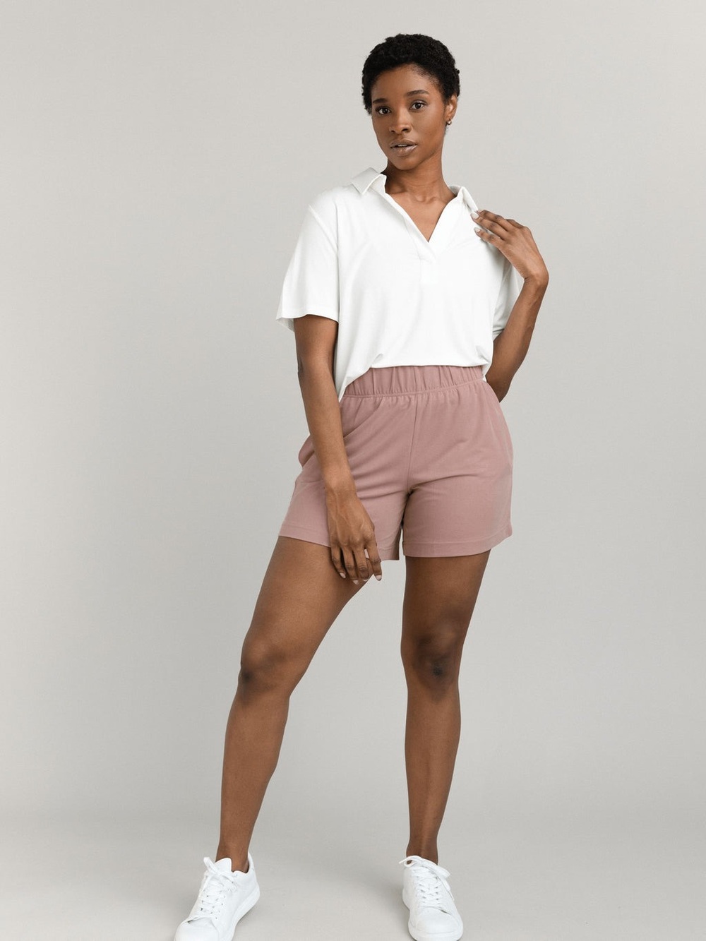 Cozy Earth Modern Modal Mid Length 
Shorts Soft Blue